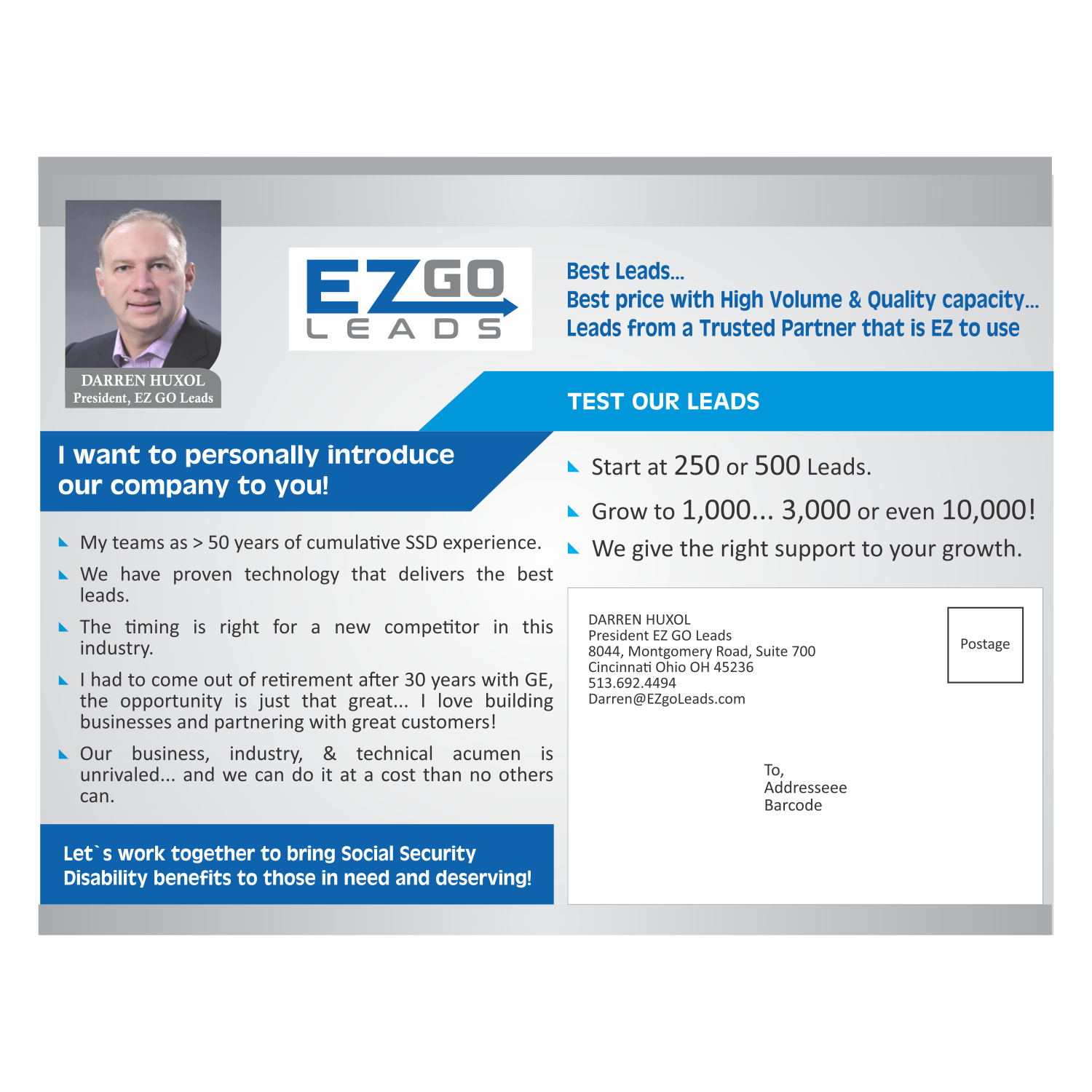 Flyer Design by dvtank1987 for EZ GO LEADS | Design #19038976