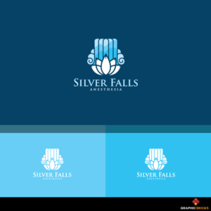Silver Falls Anesthesia (or SFA) on top  Caring for Our Community across the bottom | Logo Design by Graphic Bricks