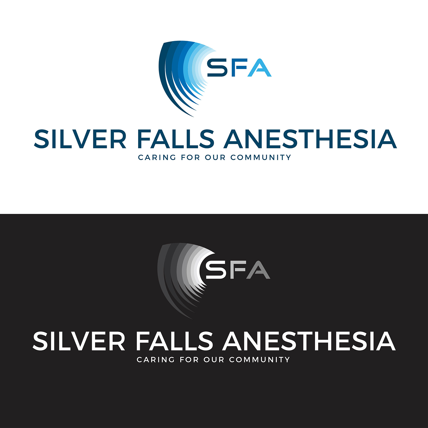 Logo Design by Euromutt for Silver Falls Anesthesia | Design #18877051