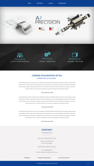 Web-Design von pb für A2PRECISION GmbH, St.-Gangolf-Str. 2, 85139 Wettstetten | Design: #19266260