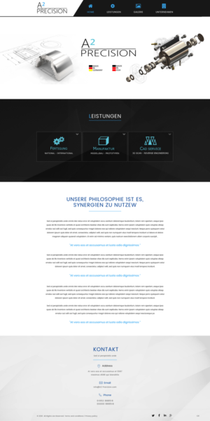 Web-Design von pb für A2PRECISION GmbH, St.-Gangolf-Str. 2, 85139 Wettstetten | Design: #19266261