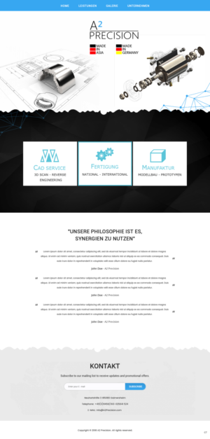 Web-Design von pb für A2PRECISION GmbH, St.-Gangolf-Str. 2, 85139 Wettstetten | Design: #19266263