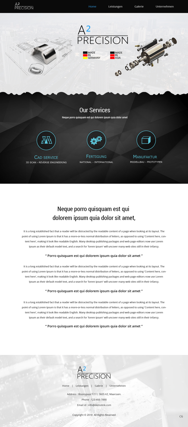 Web-Design von pb für A2PRECISION GmbH, St.-Gangolf-Str. 2, 85139 Wettstetten | Design #19266264