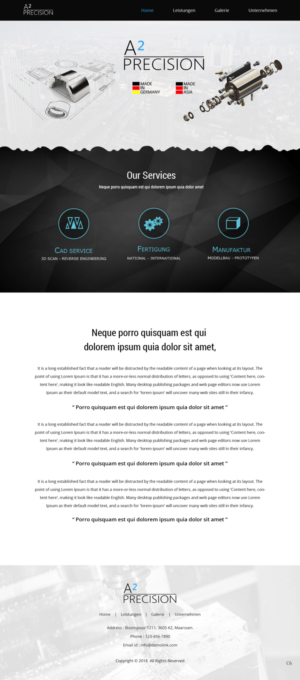 Web-Design von pb für A2PRECISION GmbH, St.-Gangolf-Str. 2, 85139 Wettstetten | Design: #19266264