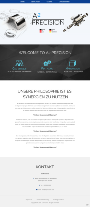 Web-Design von pb für A2PRECISION GmbH, St.-Gangolf-Str. 2, 85139 Wettstetten | Design: #19266271