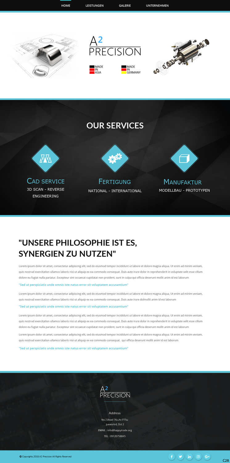 Web-Design von pb für A2PRECISION GmbH, St.-Gangolf-Str. 2, 85139 Wettstetten | Design #19266273