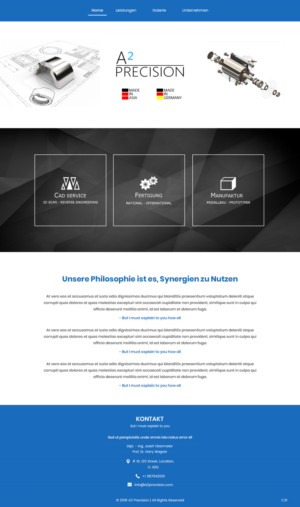 Web Design by pb for A2PRECISION GmbH, St.-Gangolf-Str. 2, 85139 Wettstetten | Design: #19266274