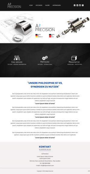 Web-Design von pb für A2PRECISION GmbH, St.-Gangolf-Str. 2, 85139 Wettstetten | Design: #19266275