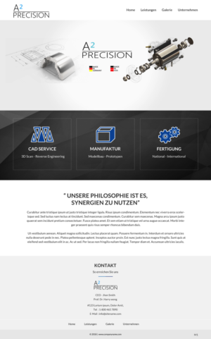 Web-Design von pb für A2PRECISION GmbH, St.-Gangolf-Str. 2, 85139 Wettstetten | Design: #19266276