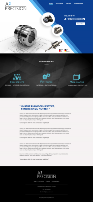 Web-Design von pb für A2PRECISION GmbH, St.-Gangolf-Str. 2, 85139 Wettstetten | Design: #19266281