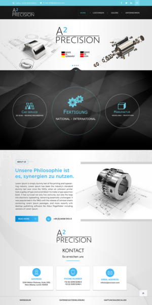 Web Design by SD WEBCREATION for A2PRECISION GmbH, St.-Gangolf-Str. 2, 85139 Wettstetten | Design #19273636