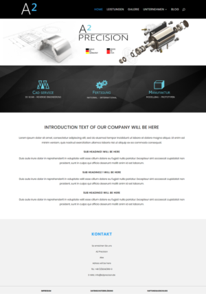 Web Design by CharaFathimalil for A2PRECISION GmbH, St.-Gangolf-Str. 2, 85139 Wettstetten | Design #19261074
