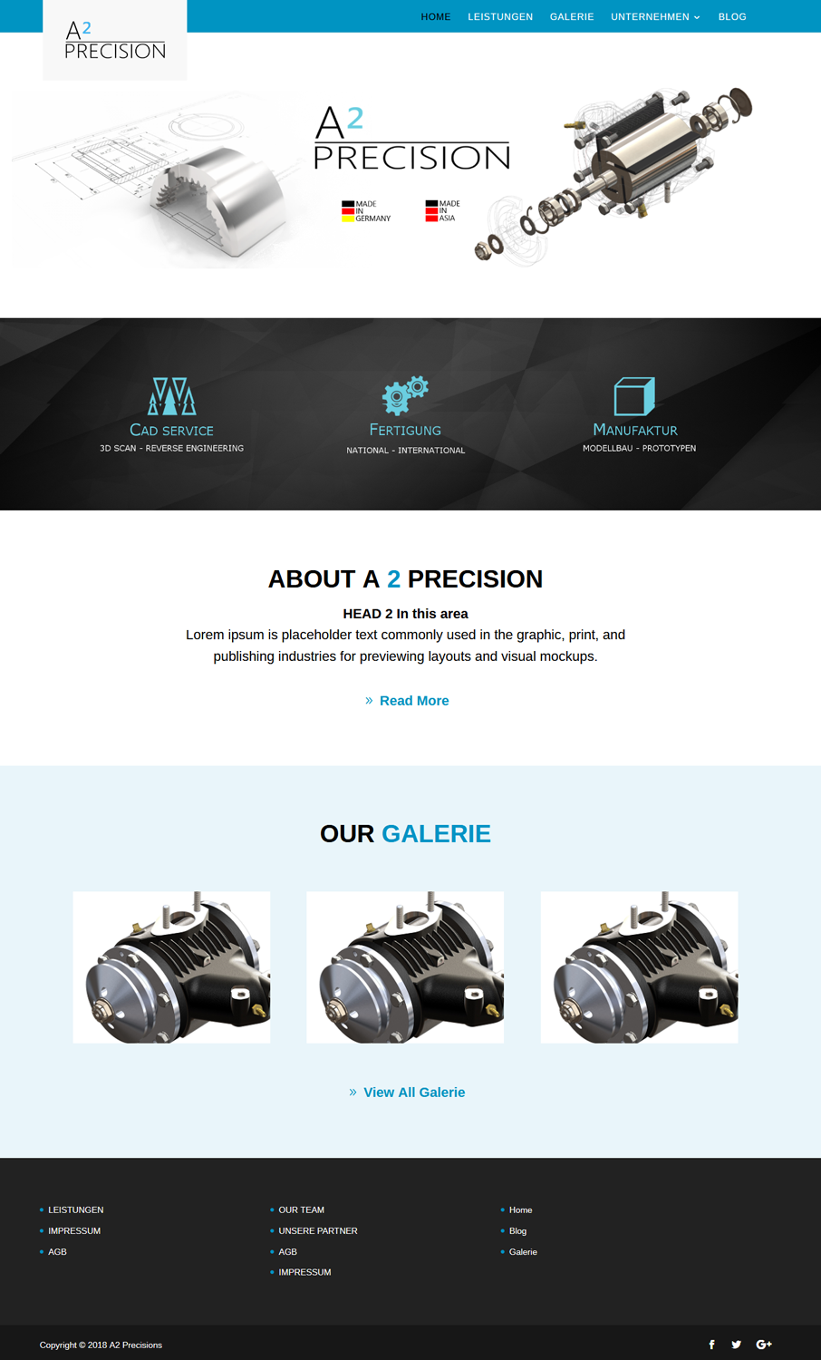 Web Design by CharaFathimalil for A2PRECISION GmbH, St.-Gangolf-Str. 2, 85139 Wettstetten | Design #19265022