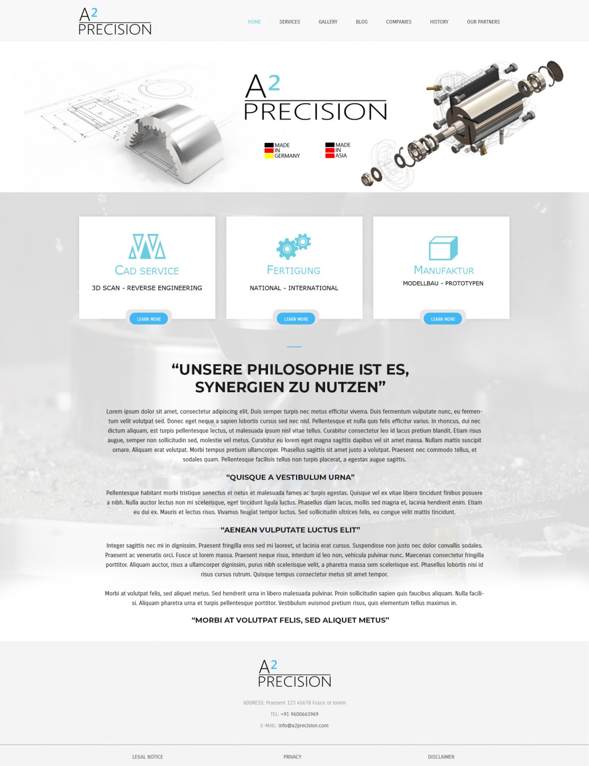Web-Design von Senthil Kumaar V für A2PRECISION GmbH, St.-Gangolf-Str. 2, 85139 Wettstetten | Design #19286554