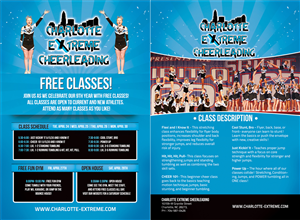 Free Classes Flyer for Allstar Cheerleading Gym