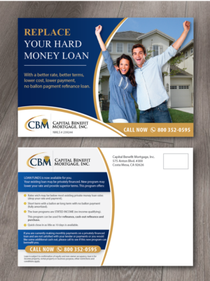 postcard for mortgage loan product | Diseño de Postal por alex989