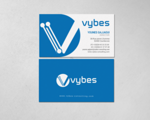 Vybes Visit cards serious but not sad | Visitenkarten-Design von chandrayaan.creative