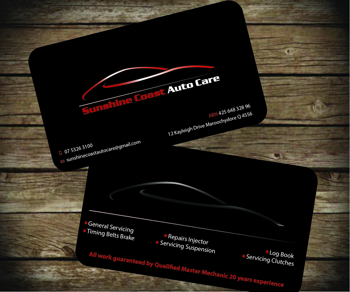 Diseño de Tarjeta de Presentación por Aaaron para Sunshine Coast Mechanical | Diseño #2846019