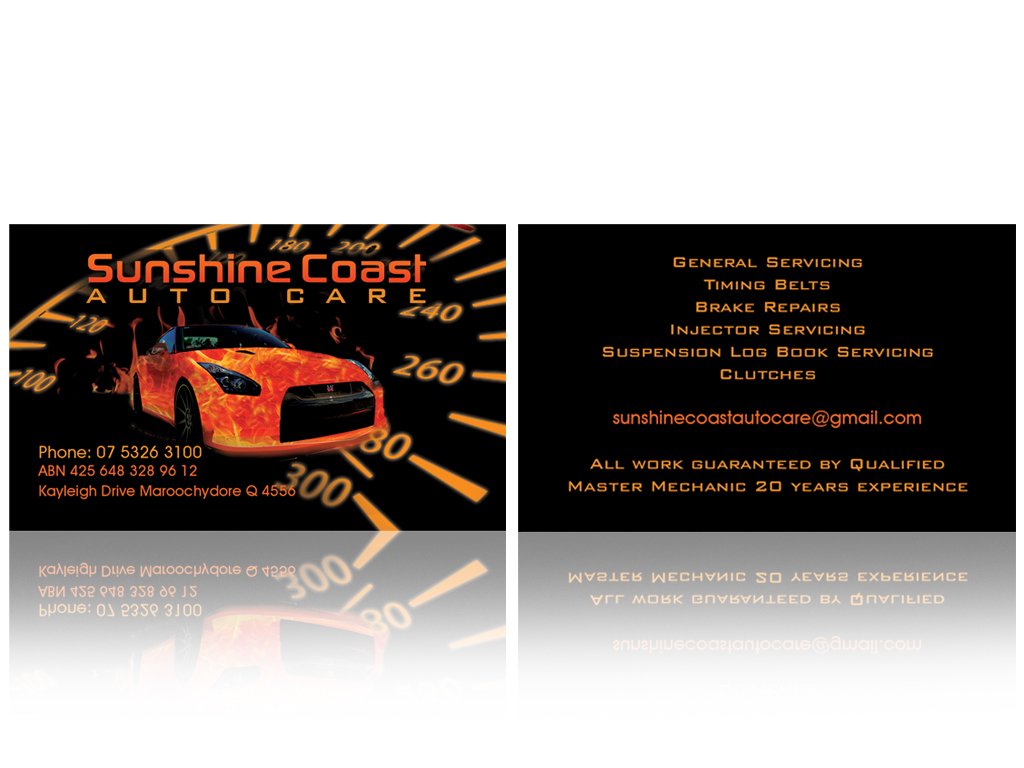 Business Card Design by Hardcore Design for Sunshine Coast Mechanical | Design #2841127