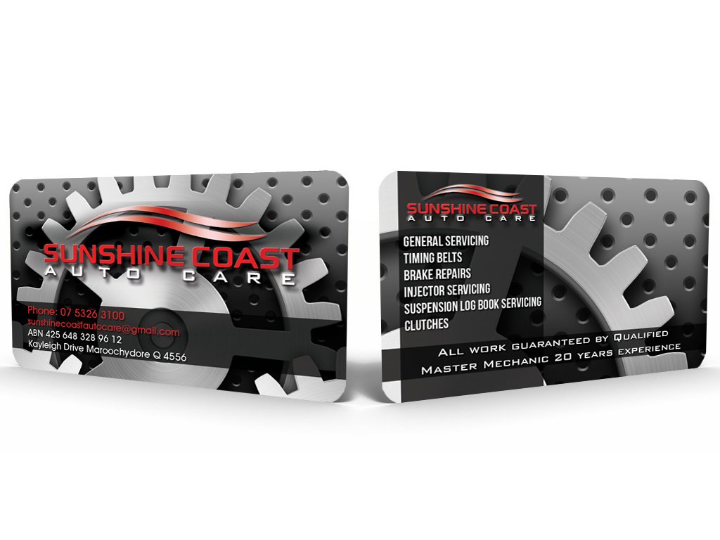 Diseño de Tarjeta de Presentación por Hardcore Design para Sunshine Coast Mechanical | Diseño #2843208