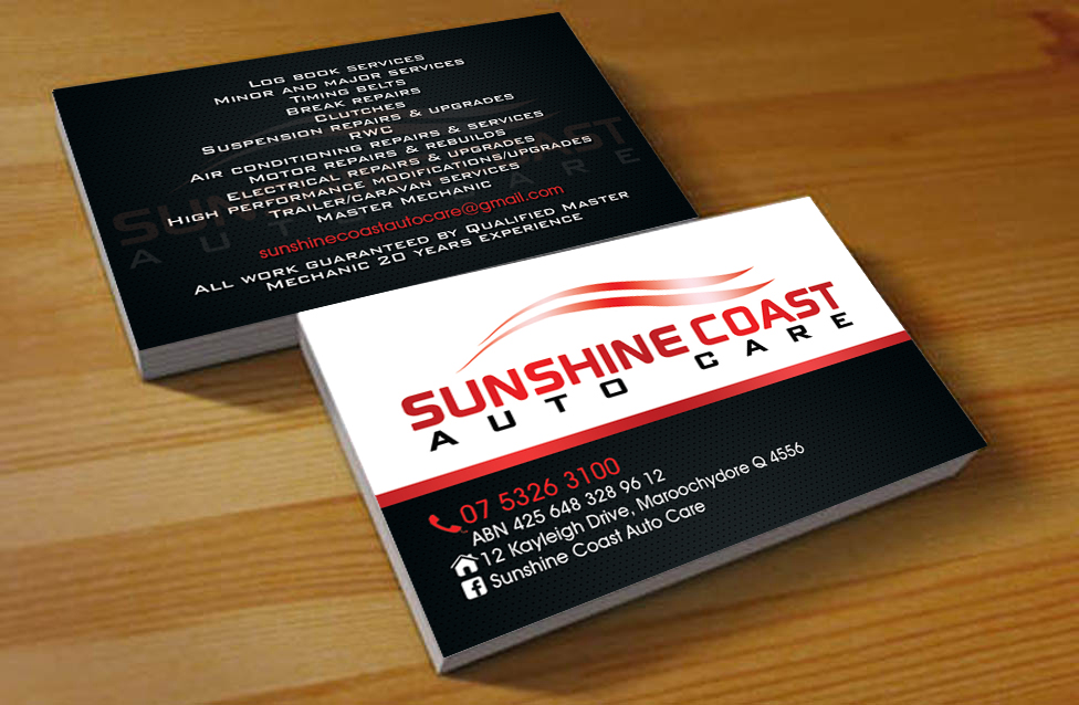 Diseño de Tarjeta de Presentación por Hardcore Design para Sunshine Coast Mechanical | Diseño #2847840