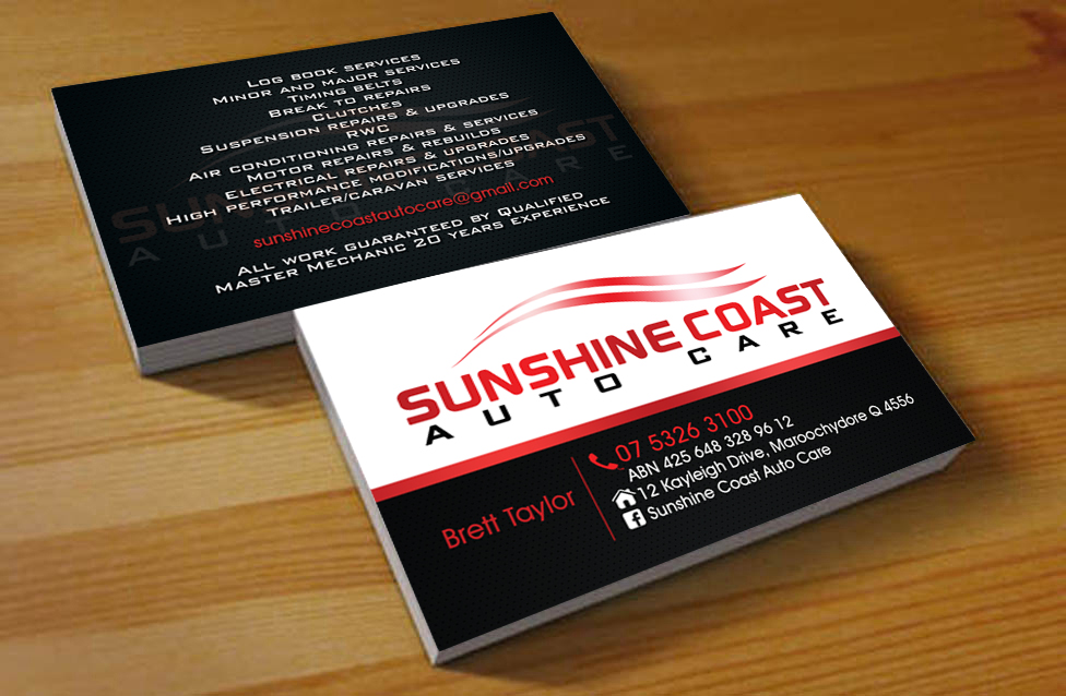 Business Card Design by Hardcore Design for Sunshine Coast Mechanical | Design #2907353