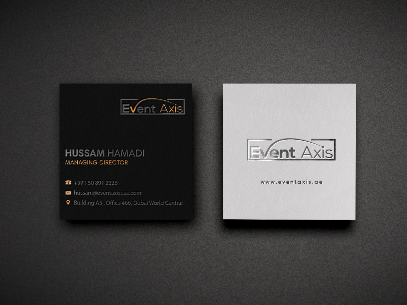 Business Card Design by Riz' for Event Axis | Design #18900798