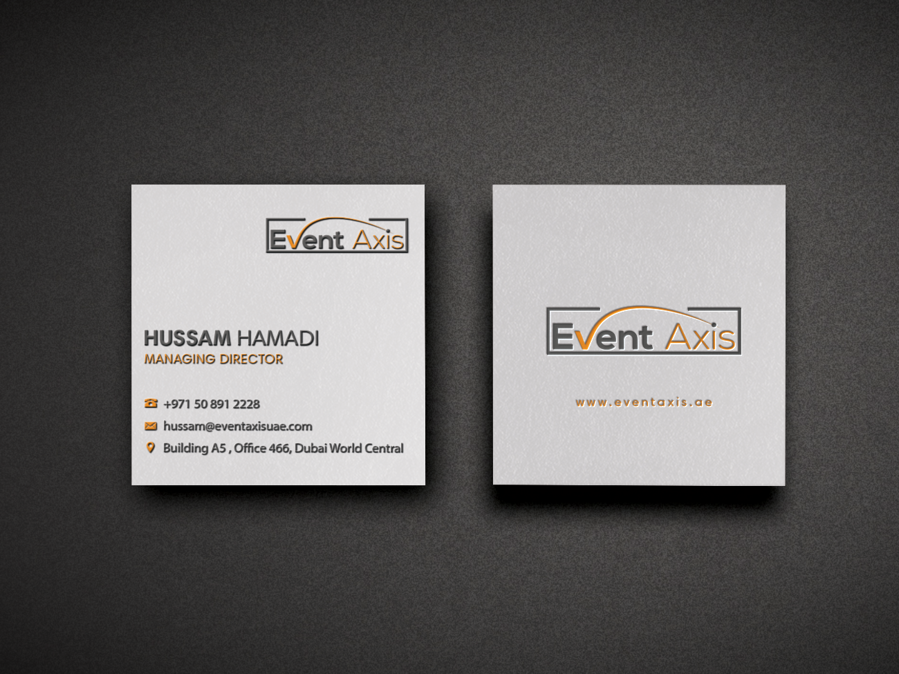 Visitenkarten-Design von Riz' für Event Axis | Design #18900801