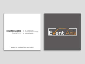 Diseño de Tarjeta de Presentación por Tripti Ranjan Gain para Event Axis | Diseño: #18899566