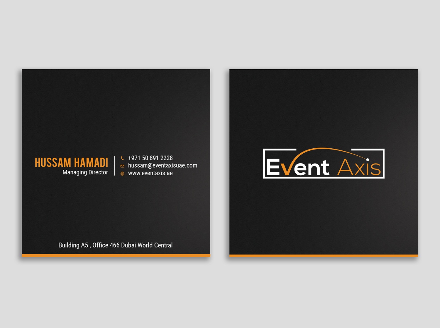 Business Card Design by Tripti Ranjan Gain for Event Axis | Design #18899567