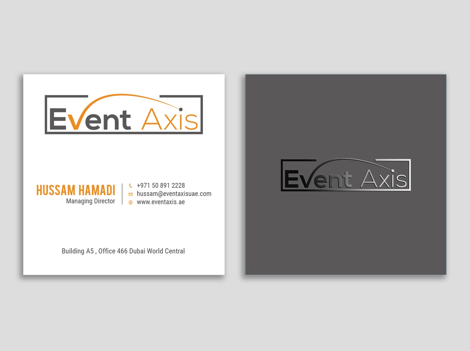 Business Card Design by Tripti Ranjan Gain for Event Axis | Design #18899568