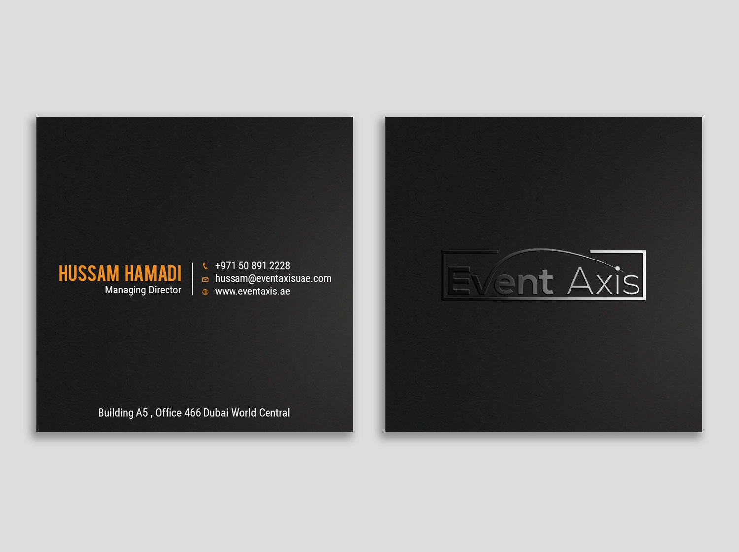 Business Card Design by Tripti Ranjan Gain for Event Axis | Design #18899569
