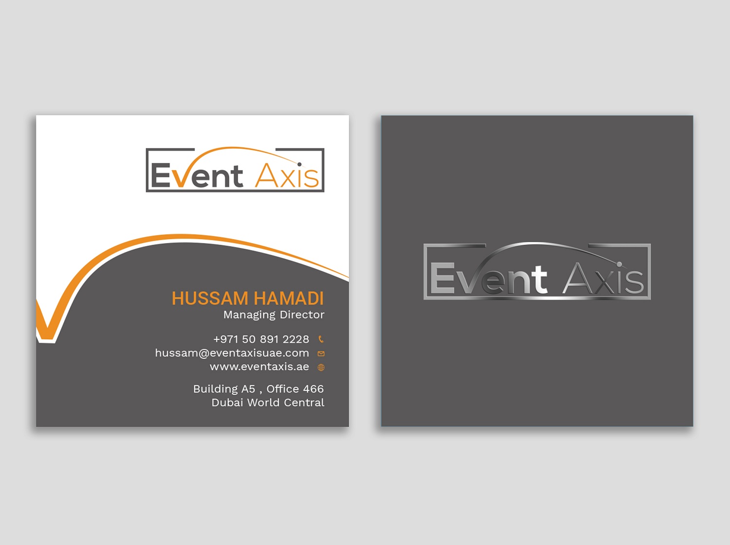 Business Card Design by Tripti Ranjan Gain for Event Axis | Design #18899587