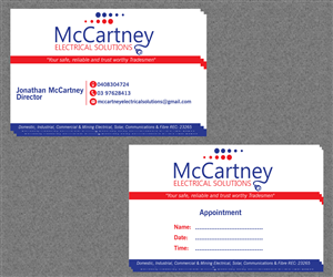 Business Card Design by Sarah Haroon for McCartney Electrical Solutions Pty Ltd | Design: #2840065