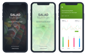 SALAD Nutrition Mobile Application Layout | Diseño de aplicación (App) por mobileAppSL