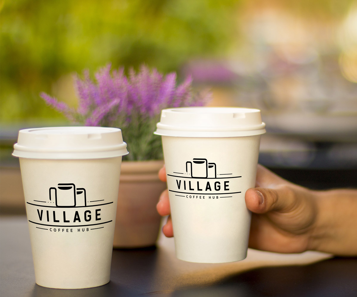 Logo Design by NineOwl for Village Coffee Hub  | Design #18906825