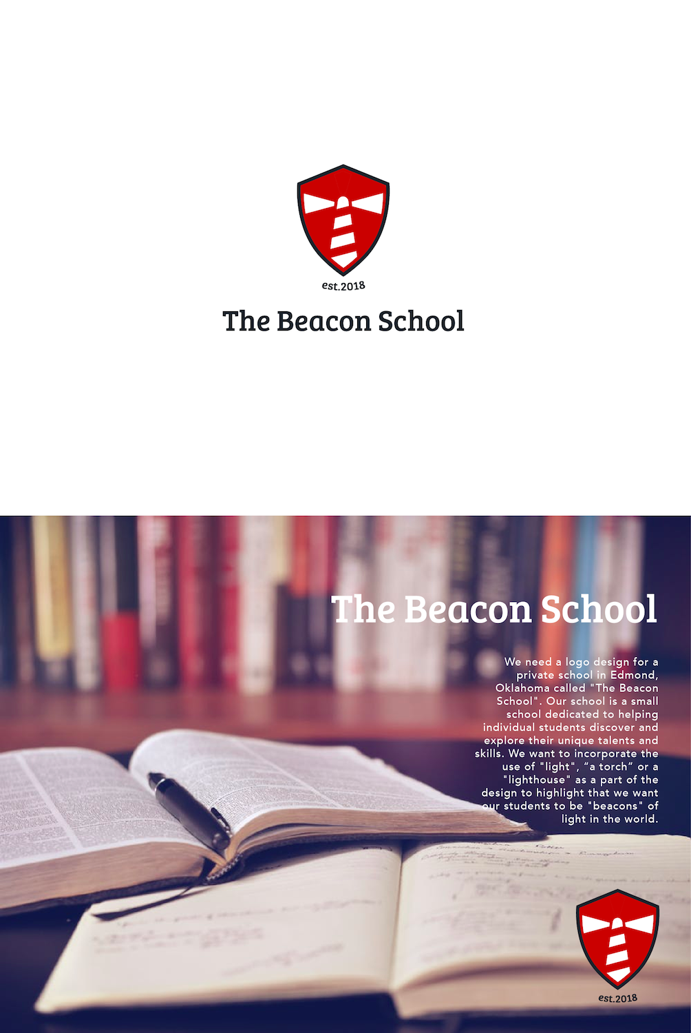Logo Design by Matt Bradshaw for The Beacon School | Design #18915539