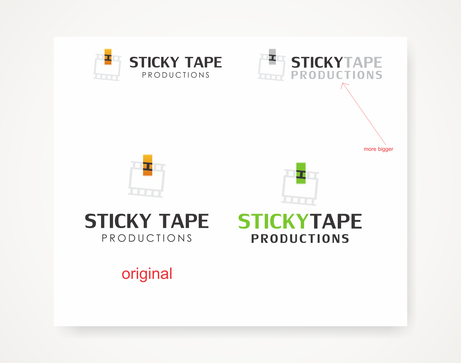 Logo Design by Savana for Sticky Tape Productions  | Design #18945419