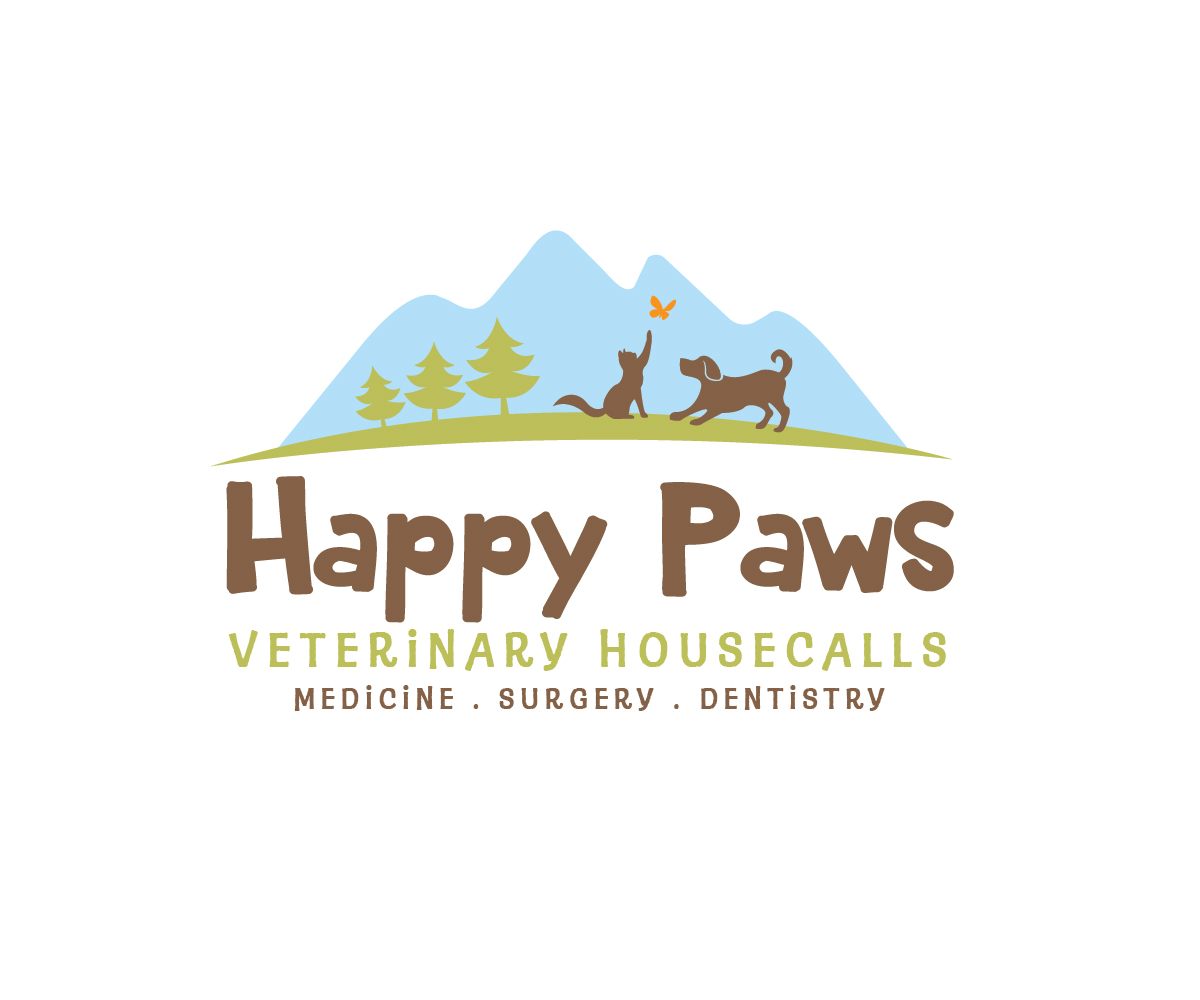 Logo Design by renderman for happy paws veterinary hospital | Design: #19489764
