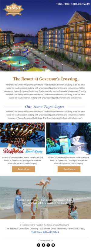 Email Marketing Design by Best Design Hub for Smoky Mountain Resorts | Design: #18913013