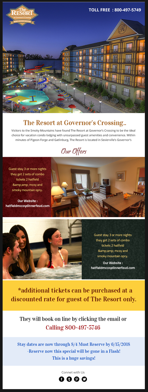 E-Mail Marketing-Design von Best Design Hub für Smoky Mountain Resorts | Design #18913189