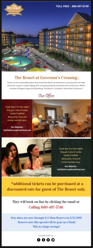 Email Marketing Design by Best Design Hub for Smoky Mountain Resorts | Design: #18913189