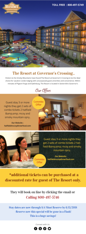 Email Marketing Design by Best Design Hub for Smoky Mountain Resorts | Design: #18913190