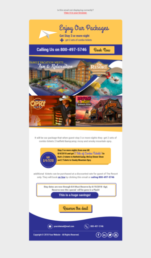 Email Marketing Design by Dabashes Adhikery for Smoky Mountain Resorts | Design: #18922451