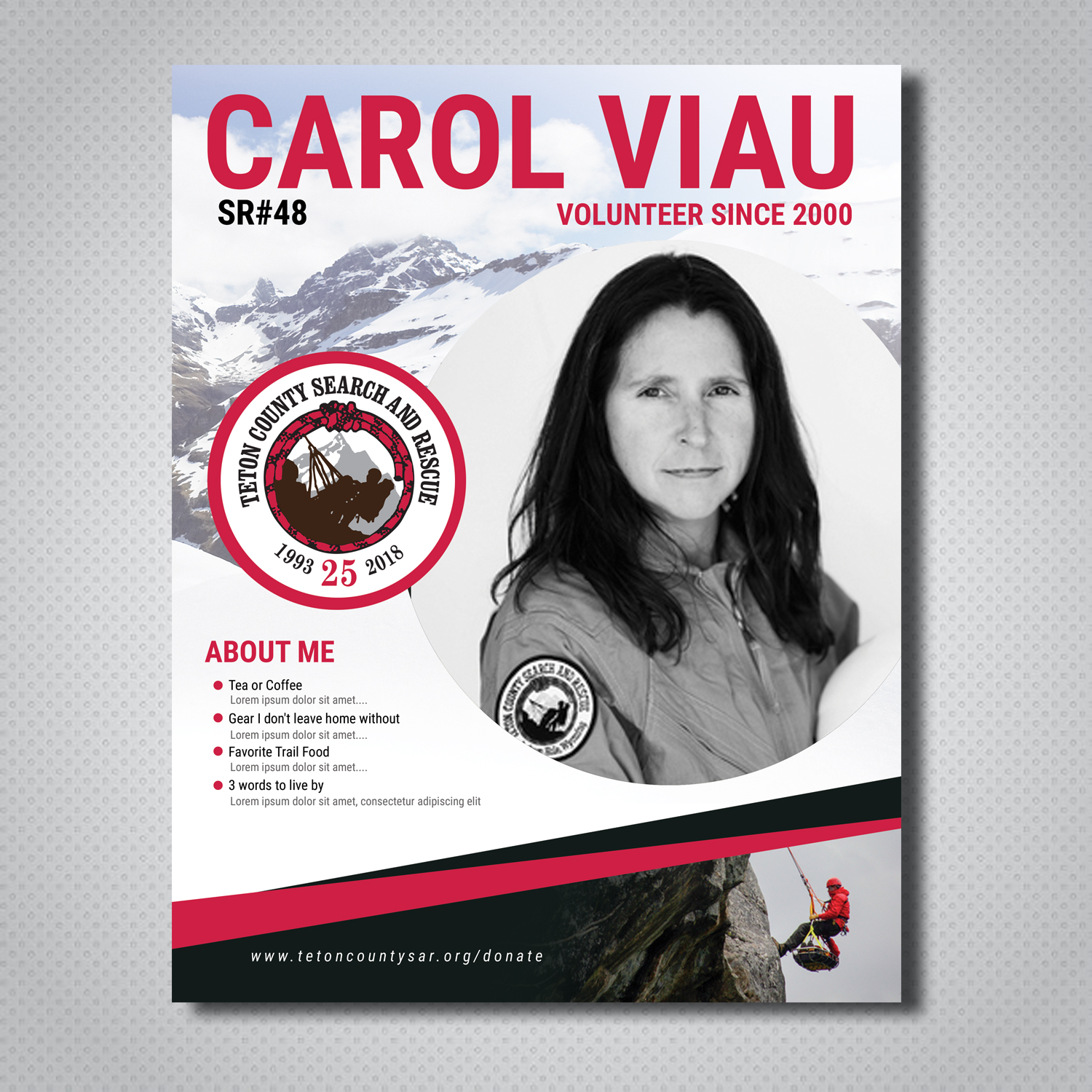 Flyer Design by uk for Teton County Search and Rescue | Design #18918878