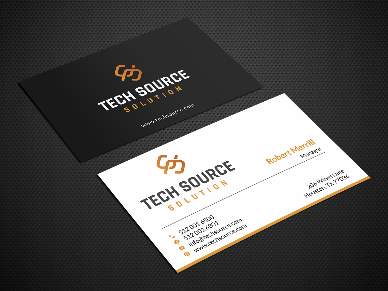 Diseño de Tarjeta de Presentación por SKYdesign para Tech Source Solution | Diseño #18928566