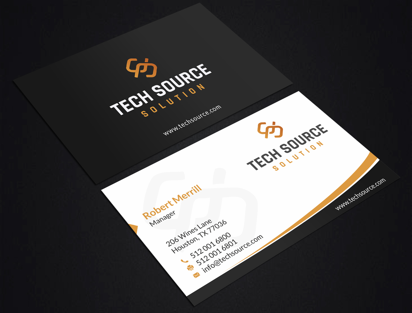 Diseño de Tarjeta de Presentación por SKYdesign para Tech Source Solution | Diseño #18930734