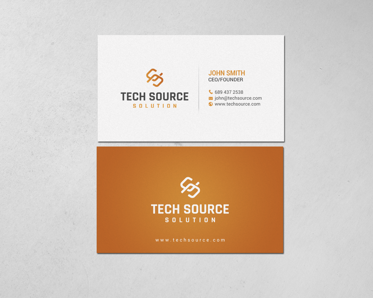 Business Card Design by chandrayaan.creative for Tech Source Solution | Design #18922848