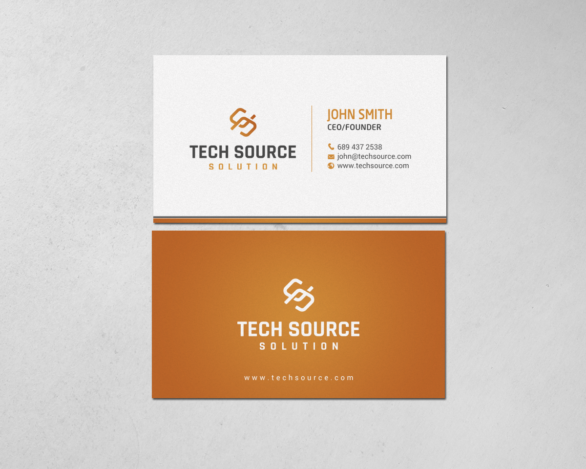 Business Card Design by chandrayaan.creative for Tech Source Solution | Design #18922849