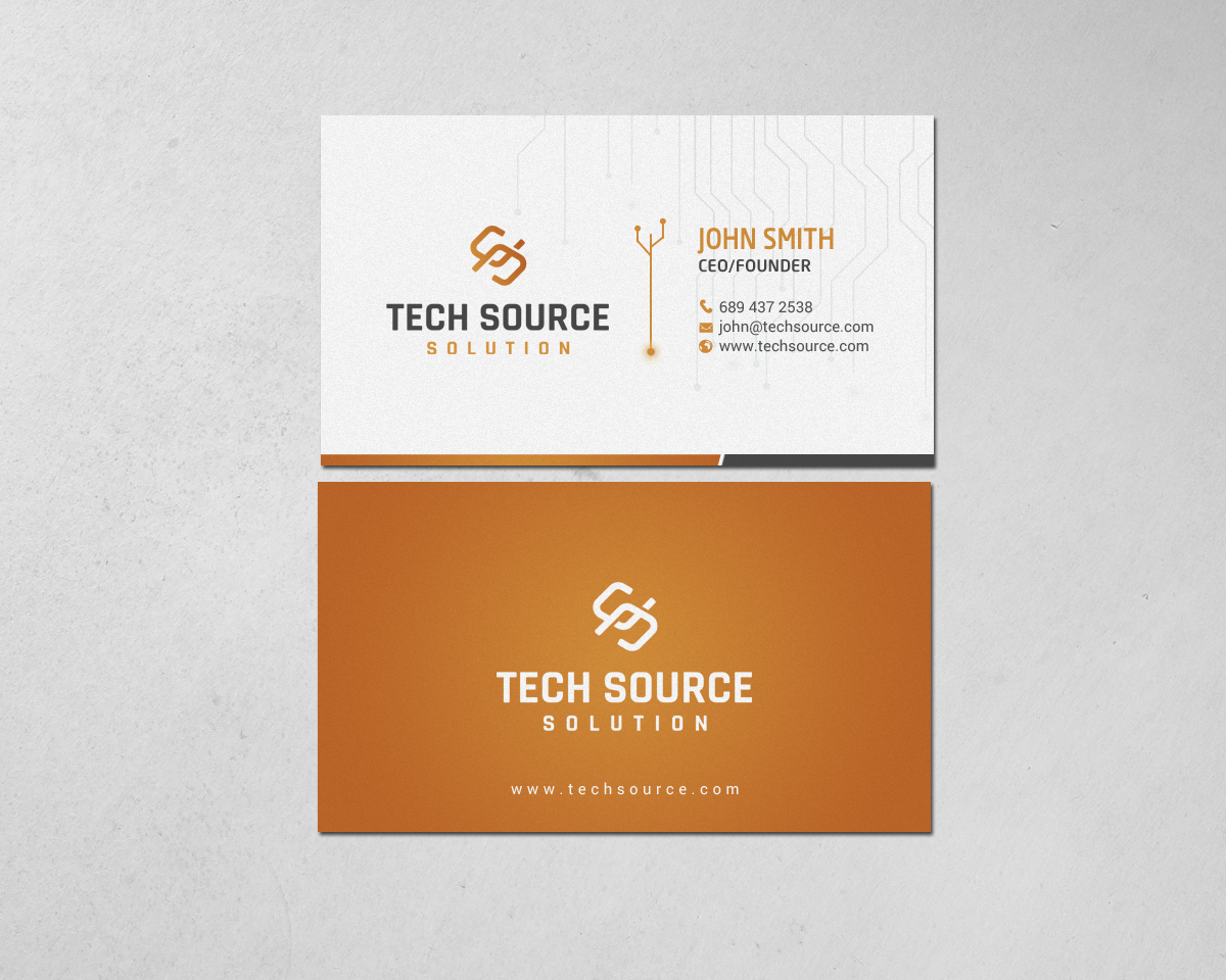 Business Card Design by chandrayaan.creative for Tech Source Solution | Design #18922850